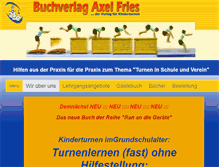 Tablet Screenshot of buchverlag-axel-fries.de